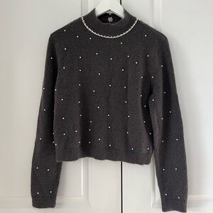 Zara Knit sweater with Pearls